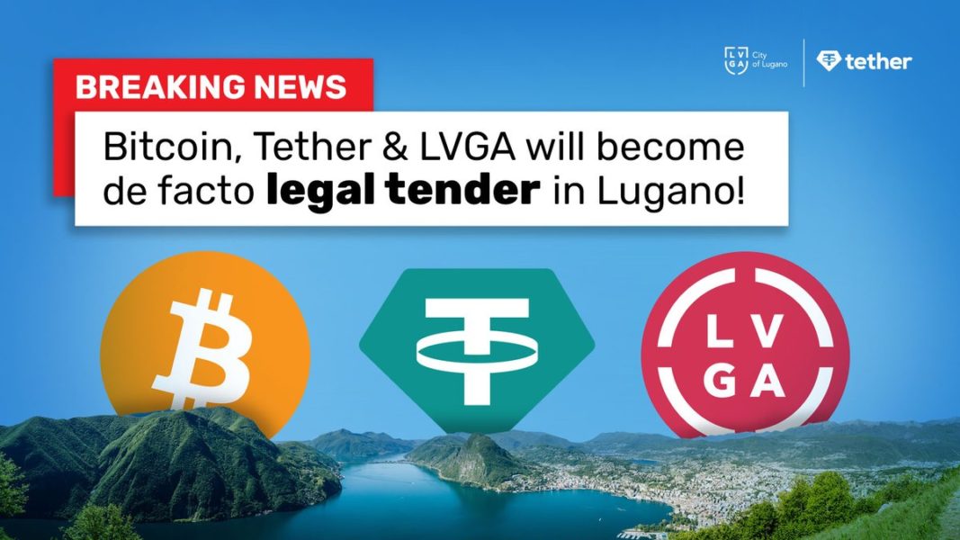 Lugano, Switzerland to make Bitcoin and Tether ‘de facto’ legal tender